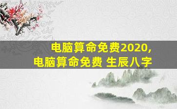 电脑算命免费2020,电脑算命免费 生辰八字